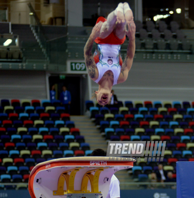 Bakıda idman gimnastikası üzrə Dünya Kuboku yarışlarının ikinci günü start götürüb. Azərbaycan, 20 fevral, 2016